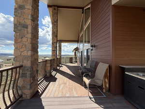 View of wooden terrace