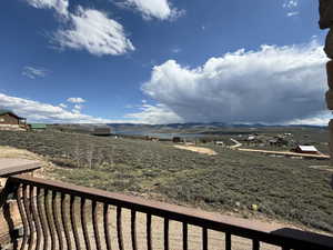 Water view featuring a mountainous background