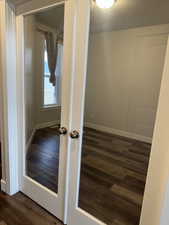 Office with french glass doors