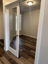 Office with french glass doors