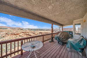 Wooden terrace with grilling area