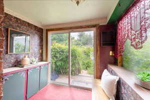 Sliding backdoor to yard.