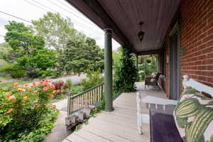Large covered porch