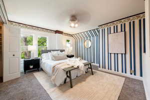 Main bedroom with new 2025 carpet