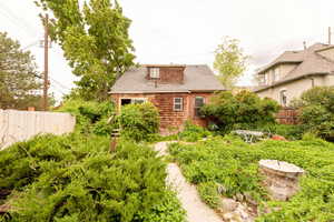 Backyard fully  fenced with access to parking spaces through back gate