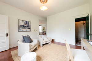 Office/den flex space with adjoining 3/4 bath with beautiful new 2025 marble flooring