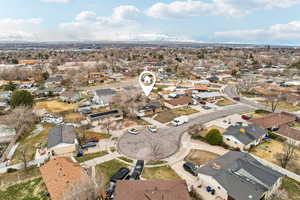 Bird's eye view with a residential view