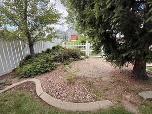 View of fenced yard