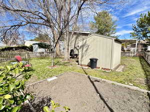 Rear view of shed