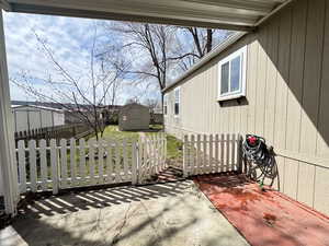 View of backyard gated entrance