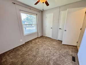 Bedroom 2 with large closets.