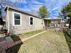 Rear view of house