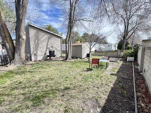 Large fully fenced  private backyard