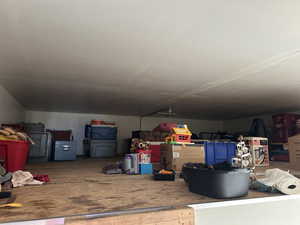 Large Storage area above the garage