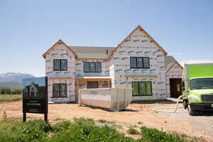 View of front facade featuring a mountain view