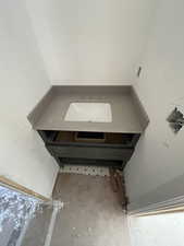 Detailed view of vanity