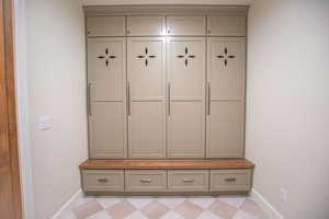 Mudroom with baseboards
