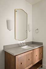 Bathroom featuring vanity