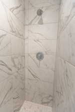 Bathroom with a tile shower