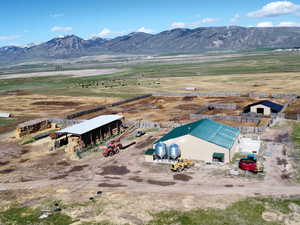 View of rural area with a mountain backdrop