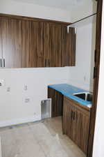 Laundry area with a sink