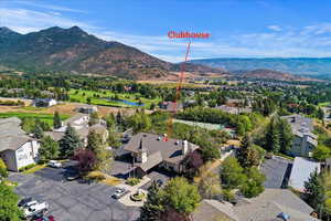 Bird's eye view with a mountain view and a residential view