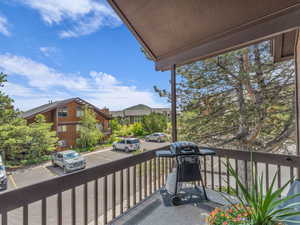 Balcony with a grill