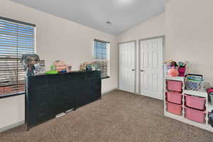 Carpeted bedroom