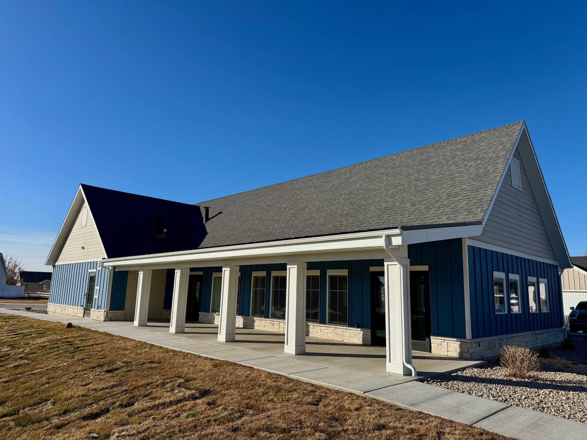 back of clubhouse