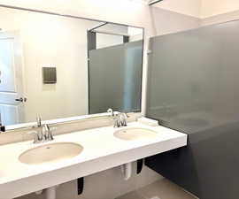 Bathroom with double vanity