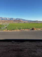 Mountain view with rural landscape
