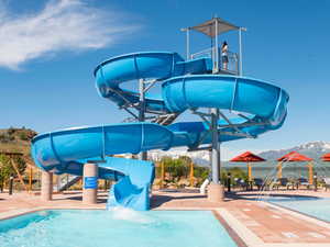 144 ft Water Slide at the Village Center Pool