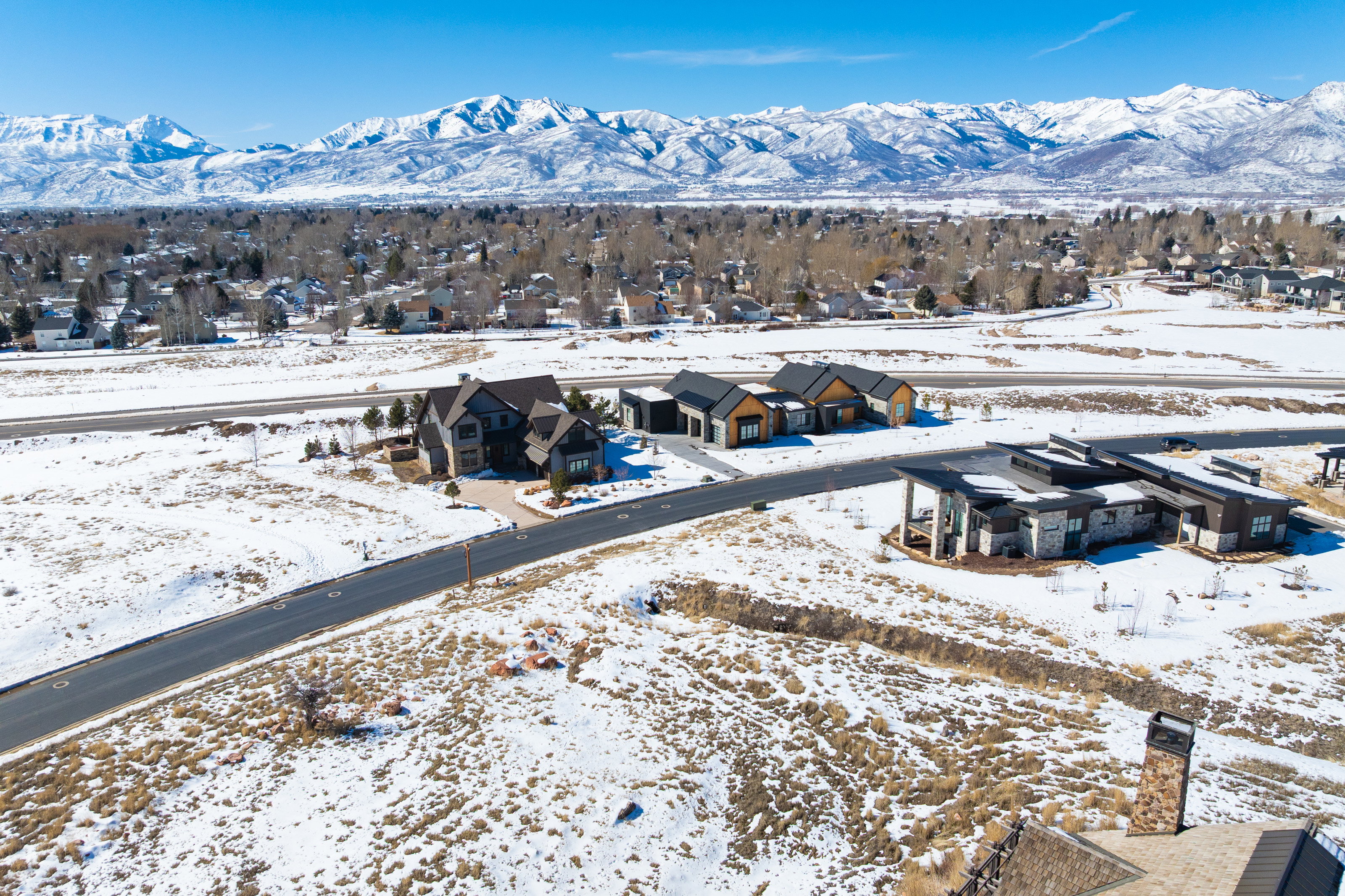 Mountain view featuring nearby suburban area