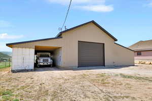 Garage featuring a garage