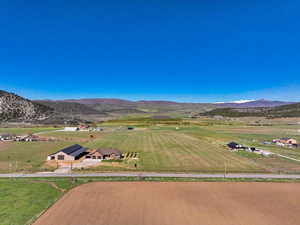 Mountain view with rural landscape