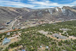 Bird's eye view featuring a mountain view