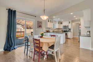 Dining and kitchen