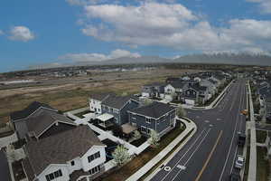 Bird's eye view with a mountain view and a residential view