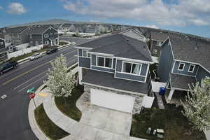 Aerial view with a residential view