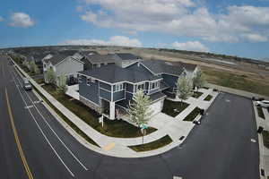 Drone / aerial view with a residential view