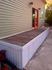 View of wooden terrace