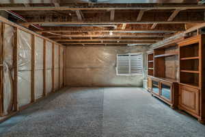 View of unfinished basement