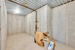 View of unfinished basement