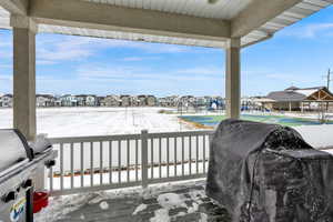 View of patio / terrace featuring a residential view and area for grilling