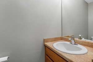 Bathroom with toilet and vanity