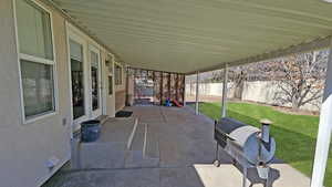 View of patio / terrace with a fenced backyard