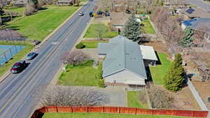 Drone / aerial view with a residential view