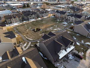 Bird's eye view with a residential view