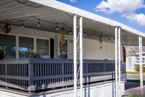 Exterior space featuring covered porch