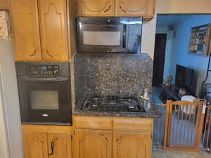 Granite countertops with built in gas range